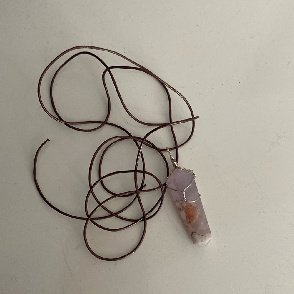 Crystal necklace - adjustable string